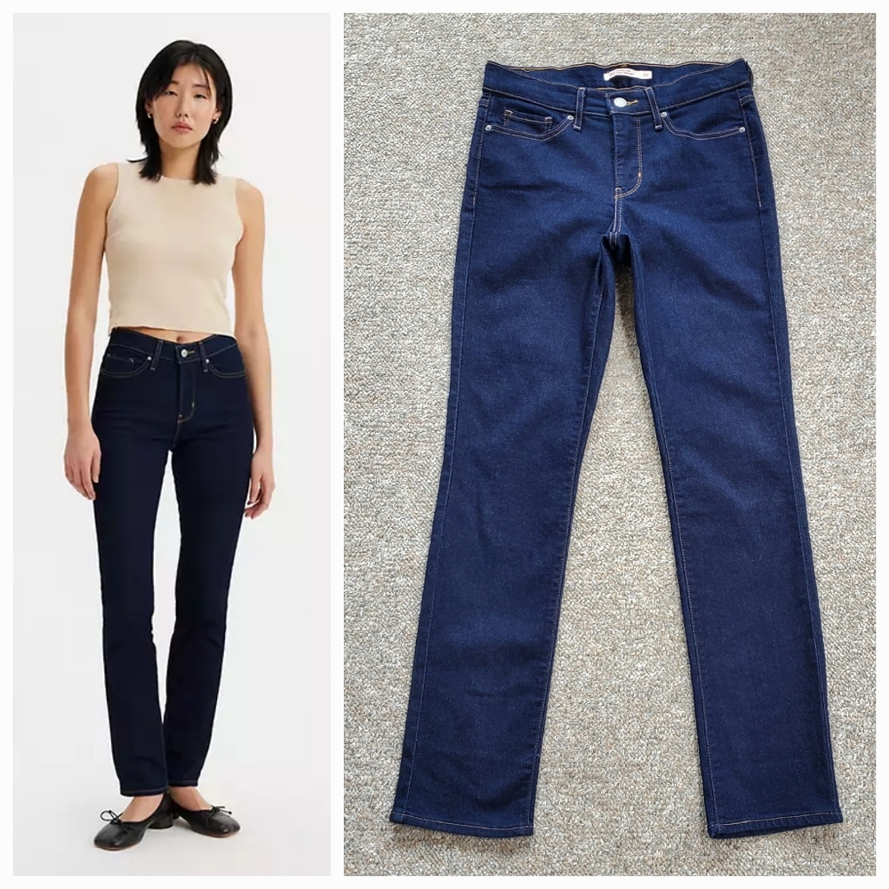 NWOT Levi's 28 Modern Contemporary Minimalist Mid Rise Shaping Slim Jeans - Picture 4 of 16
